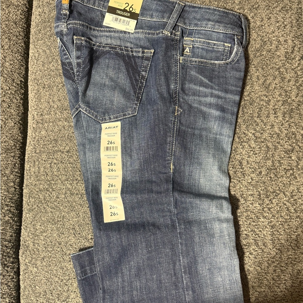 Ariat Women’s Dark Blue Perfect Rise Trousers - Picture 2 of 3